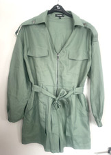 Misguided Green Playsuit Size 18 Brand New Without Tags