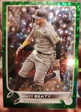 2022 Update Base Green Foilboard #US263 Matt Beaty /499 - San Diego Padres