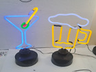 Cold Beer Mug and cocktail Neon Light Sign" Lamp Glass Decor Wall Space Bar top