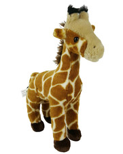 Giraffe 13" Plush Realistic Brown Standing Aurora Stuffed Animal Toy