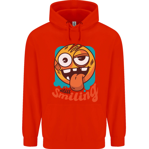 Still Smiling Funny Emoji Exhausted Tired Childrens Kids Hoodie - Picture 24 of 88