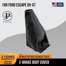 E Brake Boot Cover Pvc Leather Fit For Ford Escape 2005-2007 Gray Stitch