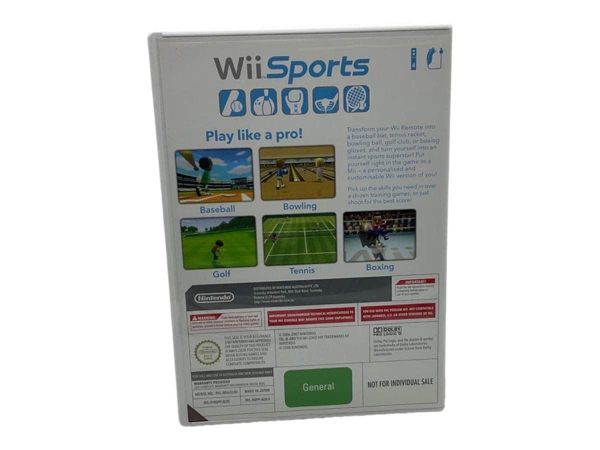 Wii Sports Nintendo Wii Game Complete with Manual FREE POSTAGE