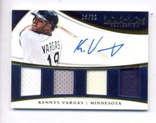 KENNYS VARGAS 2015 IMMACULATE QUAD JERSEY AUTO RC #19/27 JERSEY NUMBER 1/1 TWINS