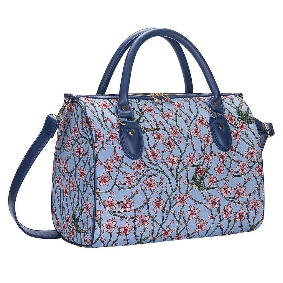Signare Blossom and Swallow print travel bag overnight bag oversized handbag - Image 2 of 4