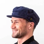 Skipper Cap Breton Cap or Mariners Hat made in Navy Blue Cord Corduroy Ireland