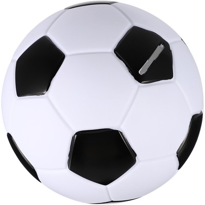 Compact Saving Pot Vinyl Piggy Bank Football Form Desk Coin Container