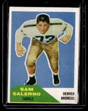 1960 Fleer Low Grade Sam Salerno Denver Broncos #6