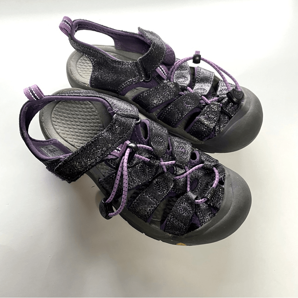 Sandali sportivi da ragazza KEEN Newport H2 nero viola scintillante scarpa da trekking acqua 3
