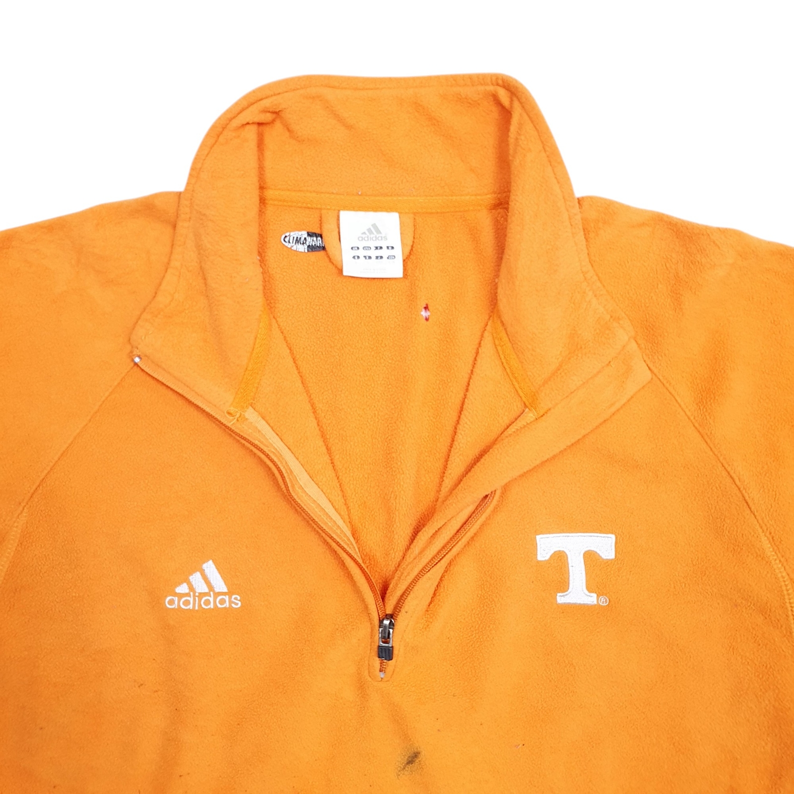 ADIDAS 1/4 Quarter Zip Polyester Fleece Jumper Mens L image 2