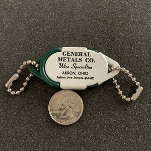 General Metals CO. Akron Ohio Salesman Sample Pull Apart Keychain Keyring #41516
