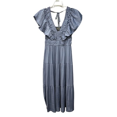 BY ANTHROPOLOGIE RUFFLED TIERED MIDI DRESS SIZE: XSP | eBay