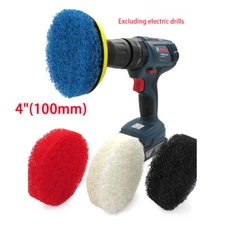 4" Drill Power Brush Replacement Scouring Pads 100mm Dia Scrubber Polishing Pad