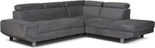 GSW Elegant and Practical Corner Sofa Bed in a Sleek Grey Shade - with Storage