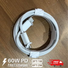 60W Nylon Braided PD USB-C Fast Charging Cable for iPhone 16/15/iPad/Mac/Samsung
