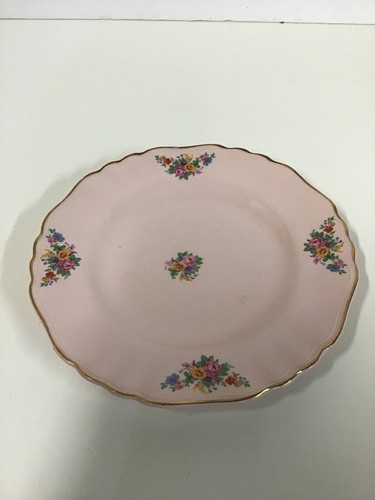 J & G Meakin Pink With Floral Dessert Plate Rosa 7 Inch - Picture 2 of 8
