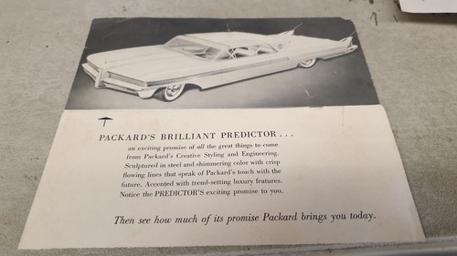 1956 PACKARD PREDICTOR Concept Original Sales Brochure RARE - Picture 1 of 4