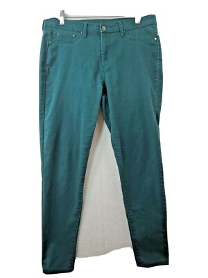 Faded Glory Womens 10 Green Soft Denim Jeans 