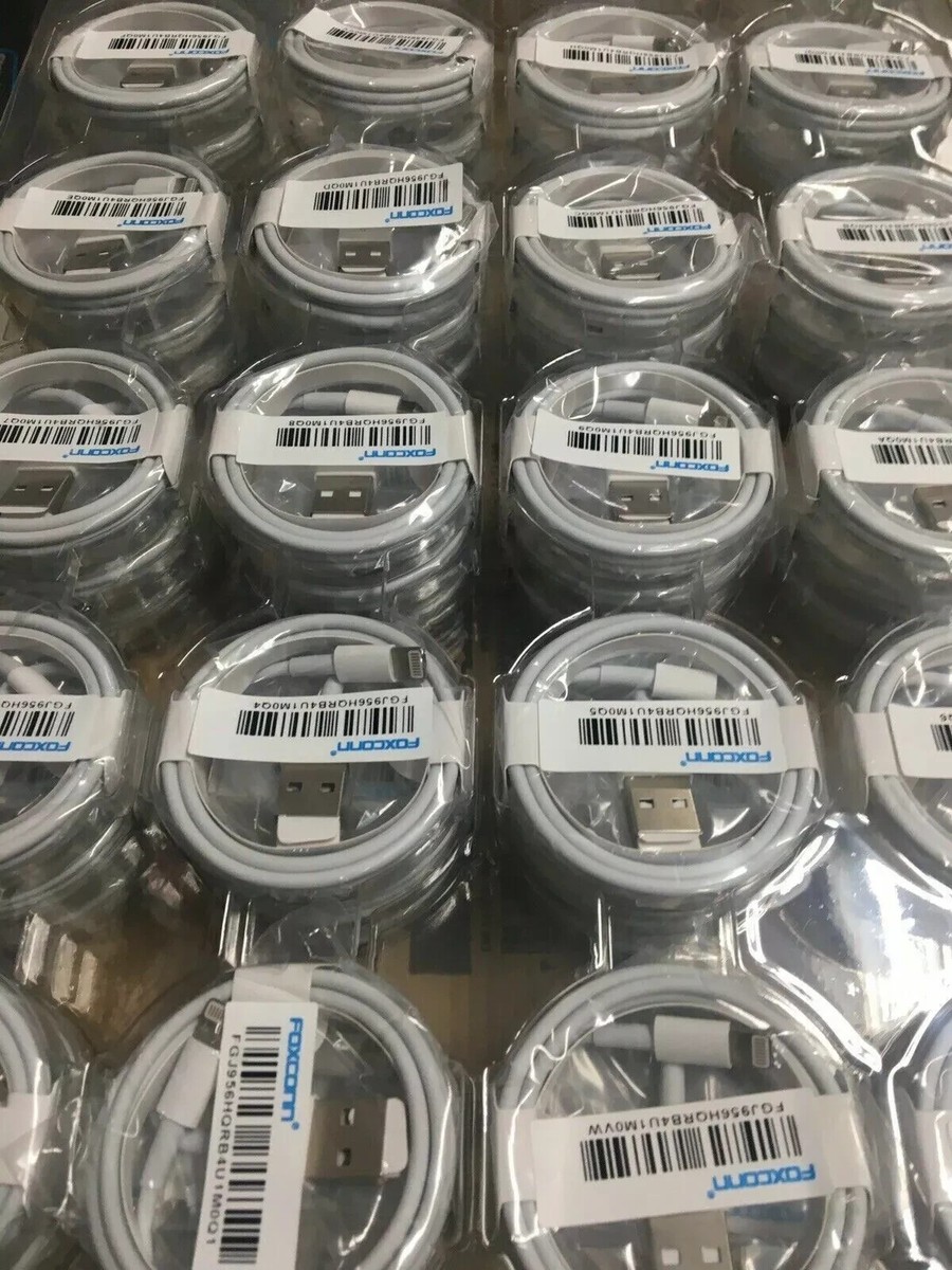 Foxconn 製iPhone Lightning cable40本 100X Foxconn OEM USB Charger Cord Cable For Apple 12 Pro Max, 11