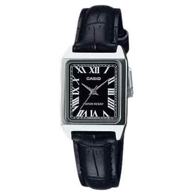 Casio Damen Analog Armbanduhr LTP-V007L-1B - Elegantes schwarzes Zifferblatt ...