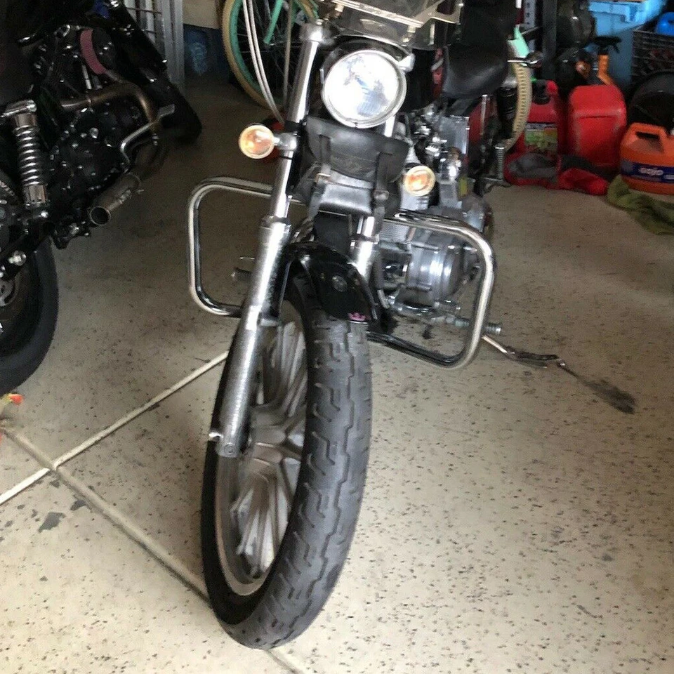 Barra de choque protectora de motor de carretera cromada para Harley Sportster 883 1200 1984-2003 Foto 4 de 4