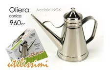 Oliera Conica in Acciaio Inox con Becco da 960 ml