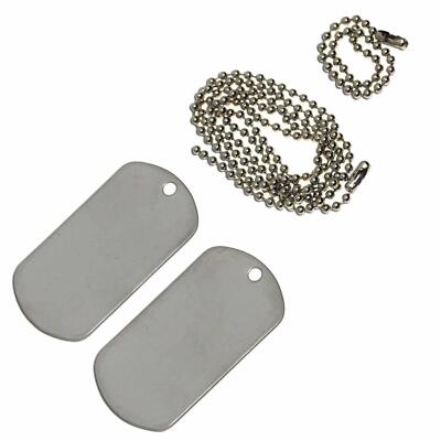 US Erkennungsmarke von MFH Edelstahl Dog Tag Hundemarke US Army Militär Marke