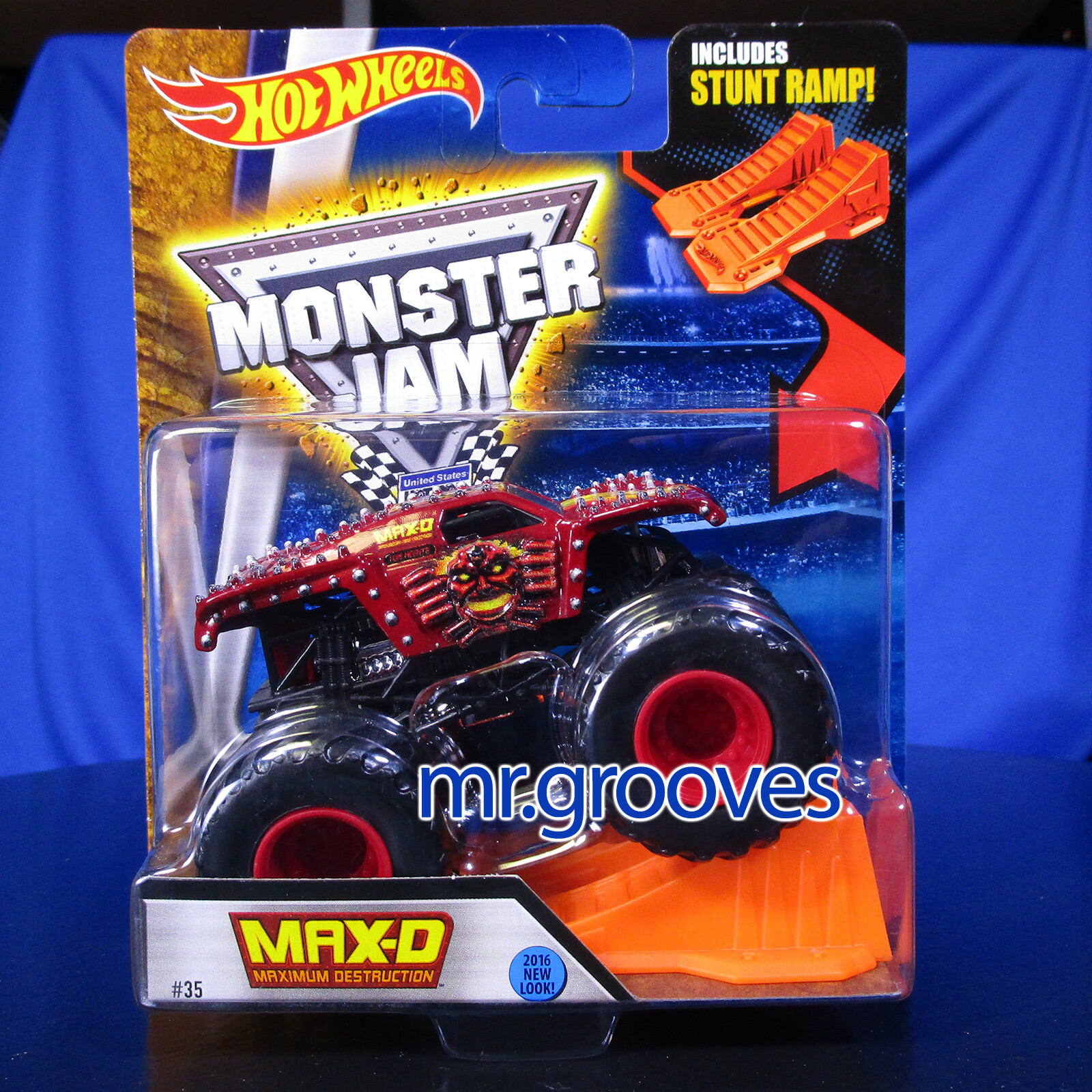 red max d monster truck toy