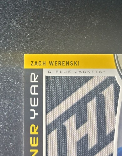 Zach Werenski 2019-20 SP Game Used Banner Year Patch Auto S/N 02/25 - Picture 2 of 6