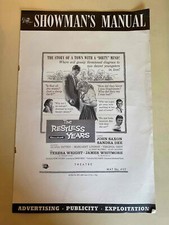 The Restless Years Pressbook 1958 John Saxon, Sandra Dee, Luana Patten, rare!