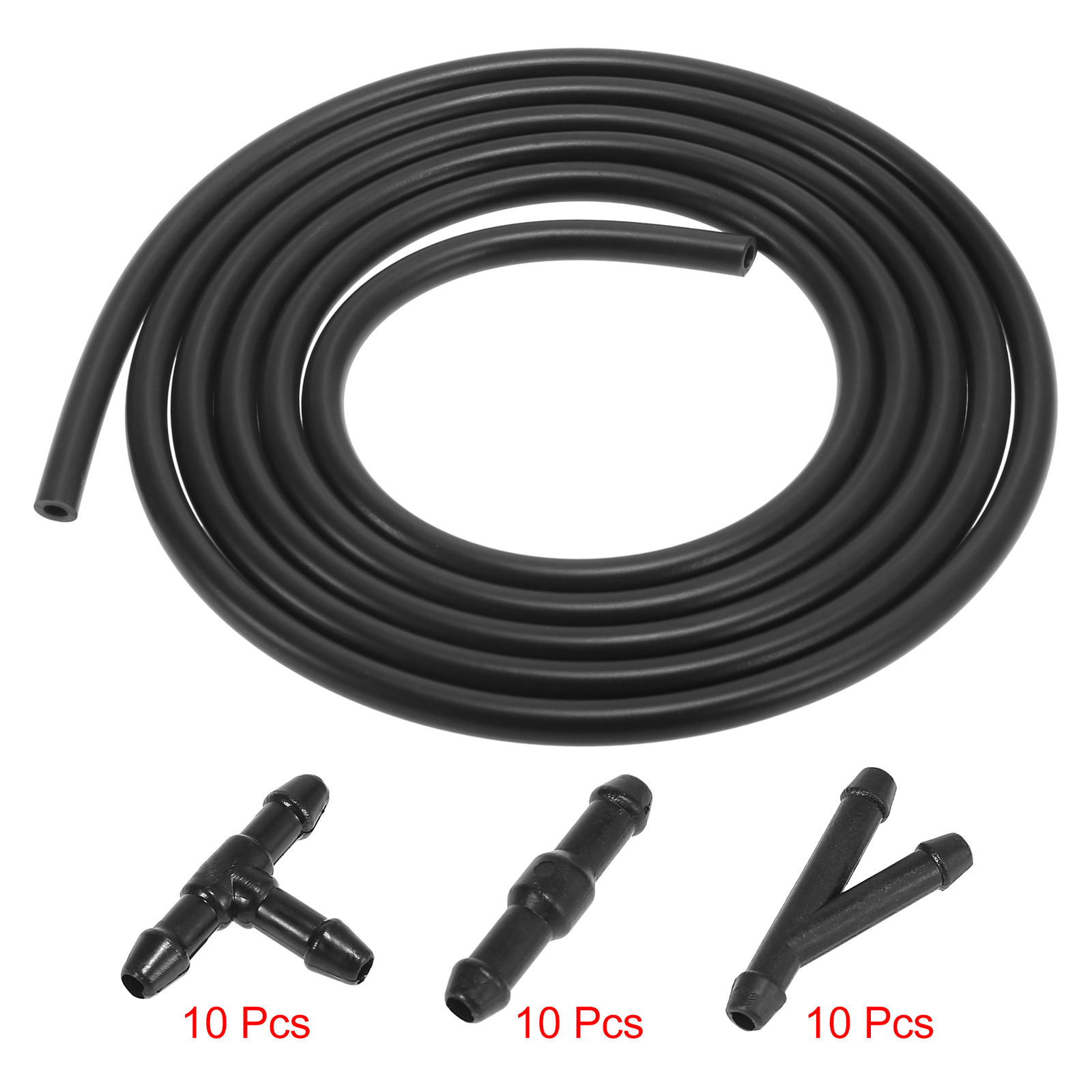 Car Windshield Washer Hose Kit Washer Fluid Hose w/ Hose Connectors