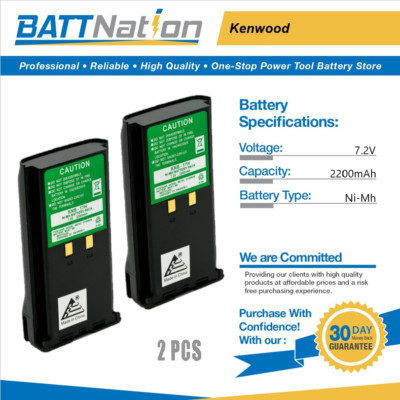 2x 7.2V 2200mAh NiMh Battery for Kenwood KNB-22 KNB-17A KNB-22N TK-280 TK-380