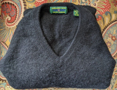 BLACK EMBASSY ROW CASHMERE SIZE XL - Picture 2 of 3