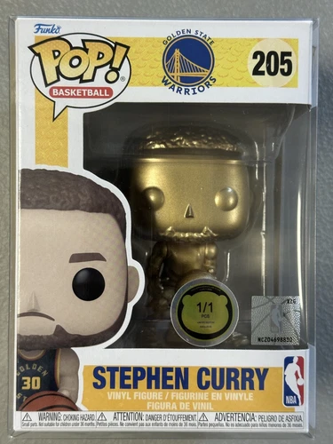 1/1 LIMITED EDITION EXCLUSIVE #205 STEPHEN CURRY GOLD PANDA CLUB FUNKO POP!