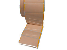   400 Unused Unbranded 2" x 1" Orange Self-Laminating Adhesive Labels