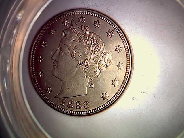 1883 Liberty Head Nickel, I would say it is high MS  Condition Variety 1. V5N