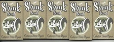SET OF 5 SKUNK BRAND GENUINE HEMP CIGARETTE ROLLING PAPERS SIZE SINGLE WIDE 1.0