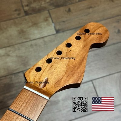 Roasted Maple Strat Neck Satin Fits Warmoth Stratocaster 0SMM