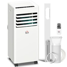HOMCOM Mobile Air Conditioner White W/ Remote Control Cooling Ventilating 557W