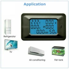 100A AC LCD Digital Volt Watt Power Voltage Meter Monitor KWh Voltmeter Ammeter