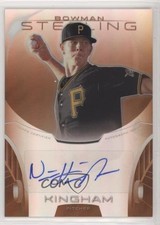 2013 Bowman Sterling Prospect Orange Refractor 56/75 Nick Kingham Auto 2a9