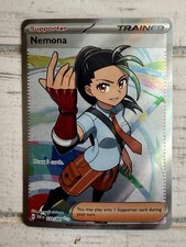 NEMONA 229/091 ULTRA RARE PALDEAN FATES POKEMON HOLO NM/MINT!!