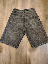 Southpole Shorts Mens 29 Black Denim Long Jorts Baggy Wide Y2K Skater Streetwear
