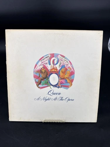 Queen : A Night At The Opera First Press LP 1975 W/ Embossed Gatefold Cover Nice