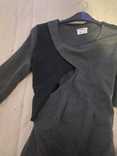 Dkny Black Grey Dress Side Detail Uk 10
