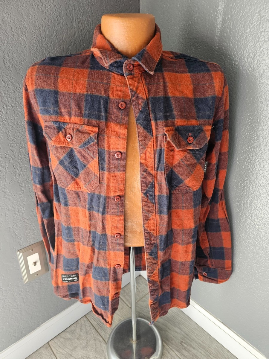 Men's Fox Racing Plaid Button Down Shirt Size Small Multicolor Checkered  Pockets | eBay