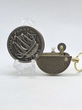 Stunning 1966 Half Penny Coin Lighter Petrol & Flint Perfect Working Order