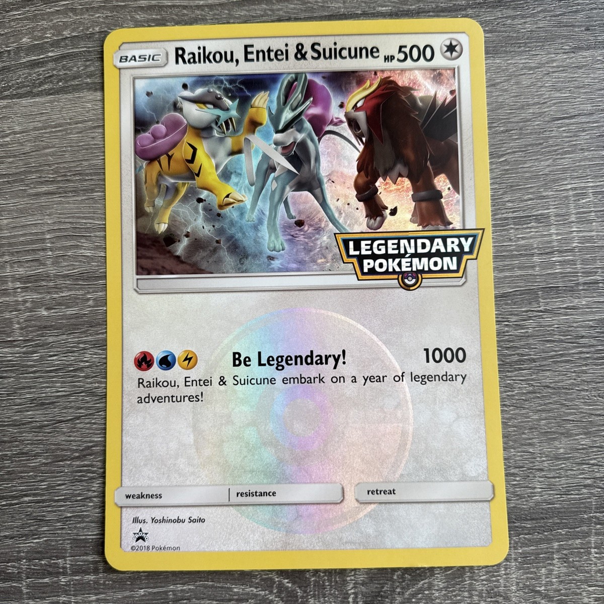 2018 - Pokemon Raikou Entei & Suicune Legendary Oversized JUMBO