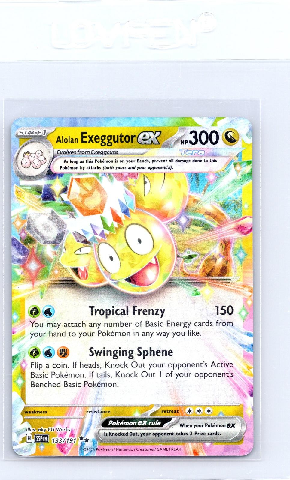 Alolan Exeggutor ex 133/191 Double Rare Surging Sparks Pokemon Holo Near Mint