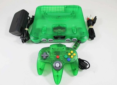 Nintendo 64 N64 Jungle Green System Bundle